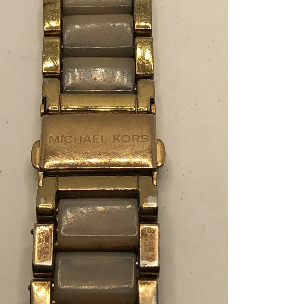 Michael Kors Watch Bracelet Use For Parts Band Links 18mm 2tone Pink Tone PY377